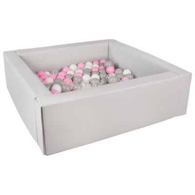 Piscina quadrata in ecopelle con 200 palline